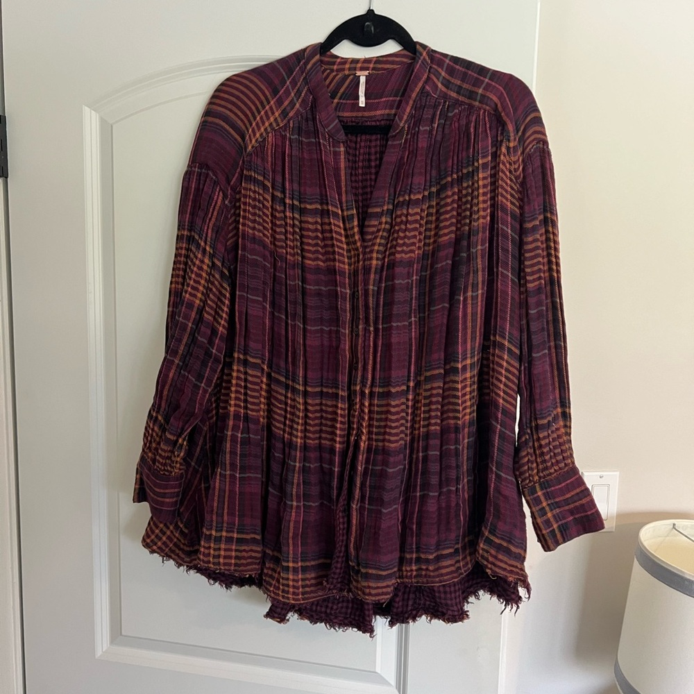 Free People plaid flannel